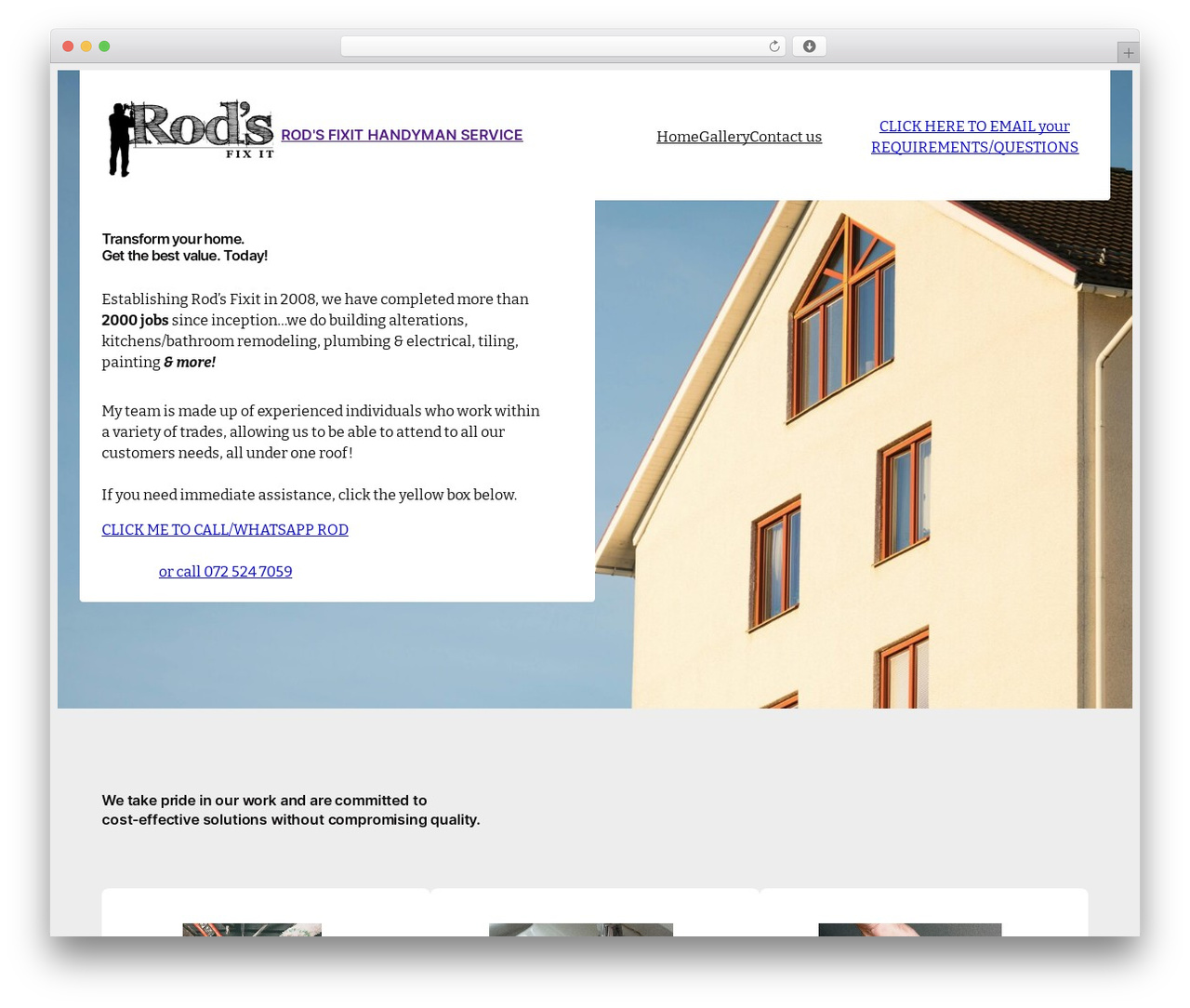 Fixmate WordPress theme - rodsfixit.co.za