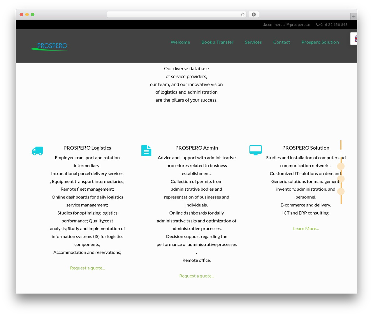 WordPress theme Avata - prospero.tn