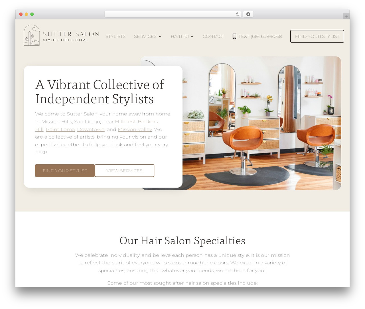 WordPress theme Divi Child Theme - suttersalon.com