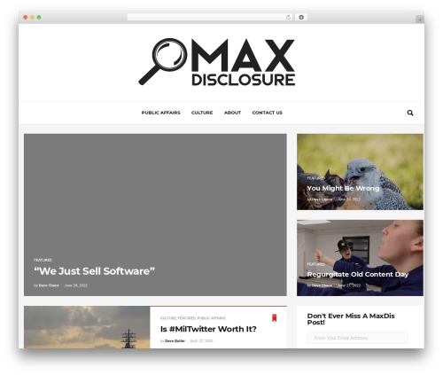 WordPress theme Ever - maxdisclosure.com