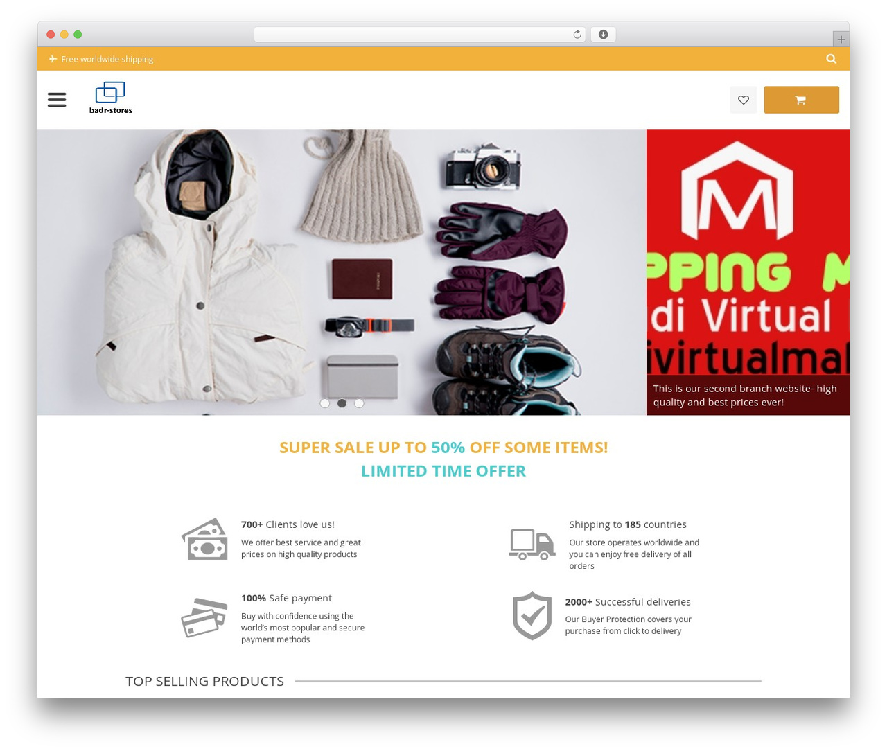 DavinciWoo Child WordPress shopping theme - badr-stores.com