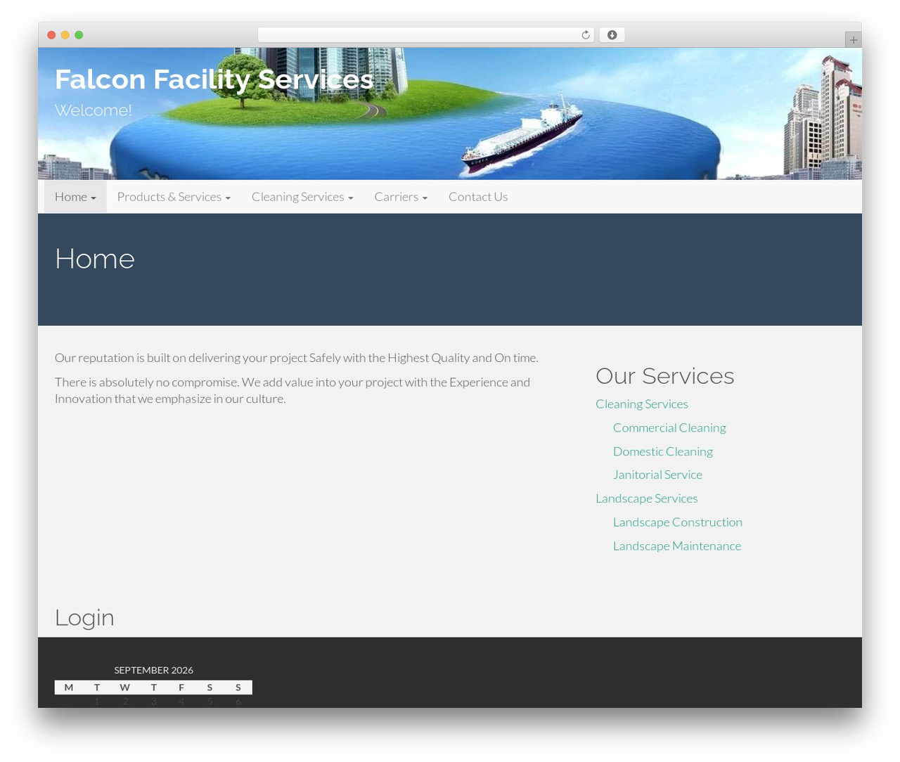 WordPress theme Flat Bootstrap - falconsengineering.com