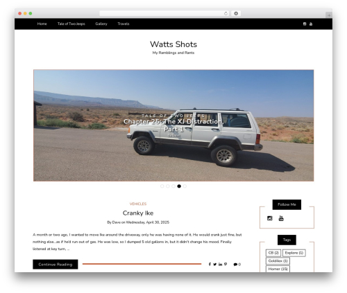 Writee theme WordPress free - wattsshots.com