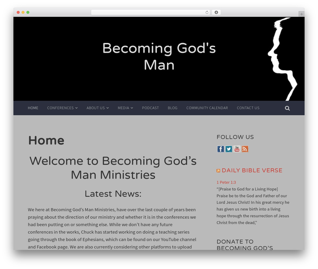 Accent WordPress theme - becominggodsman.com