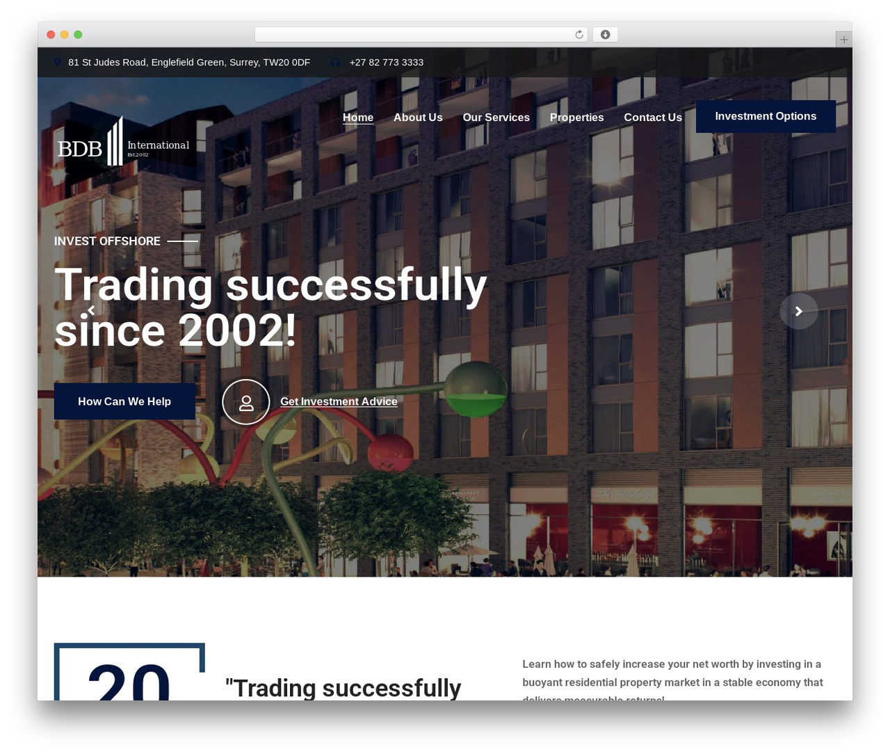 Fionca WordPress theme - bdbinternational.com