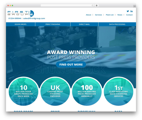 First 4 Print WordPress theme - first4group.com