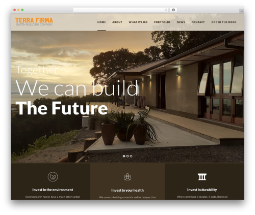 GreenNature company WordPress theme - earthhomes.co.nz