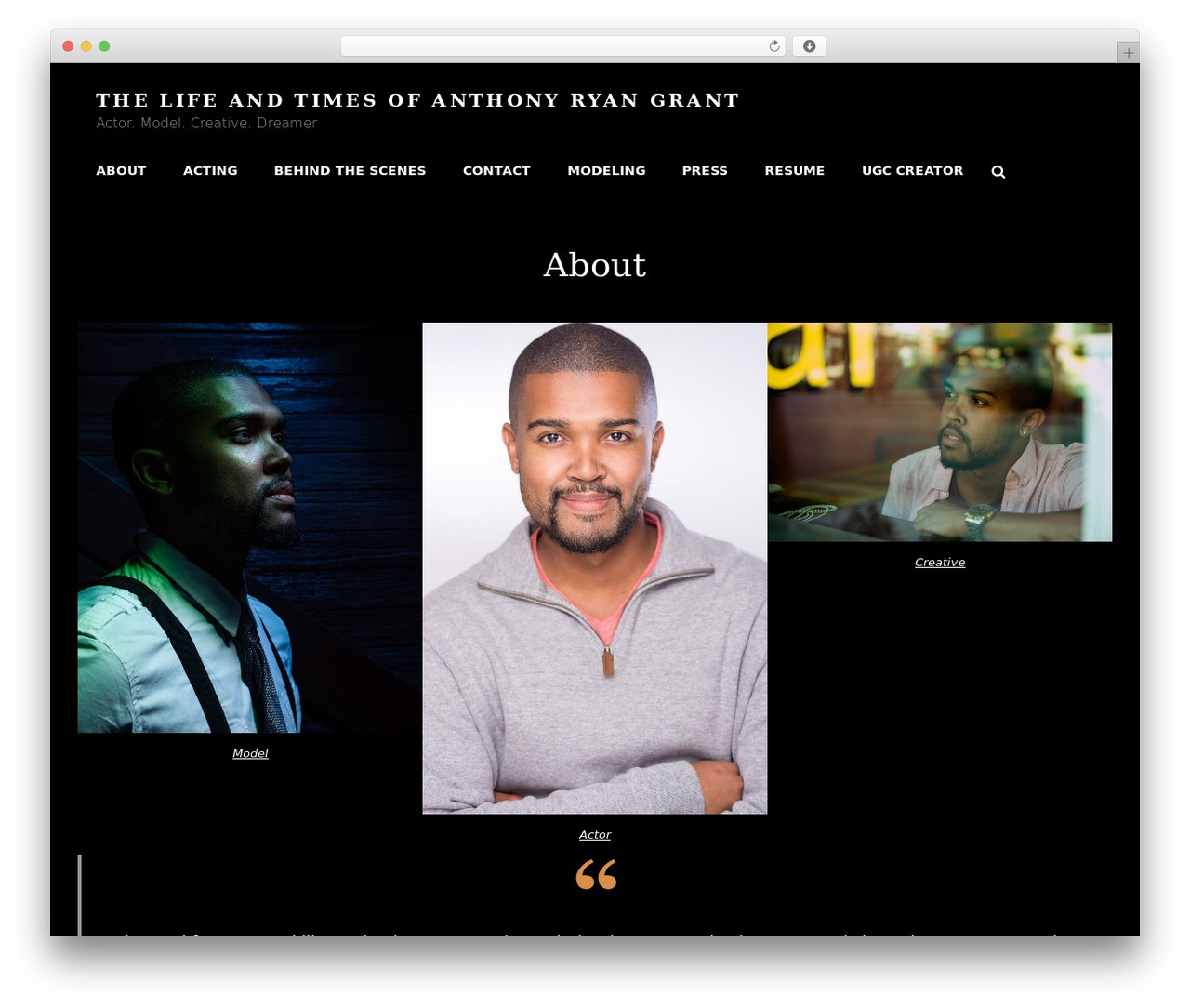 PhotoFocus WordPress theme - antoniusdagreat.com