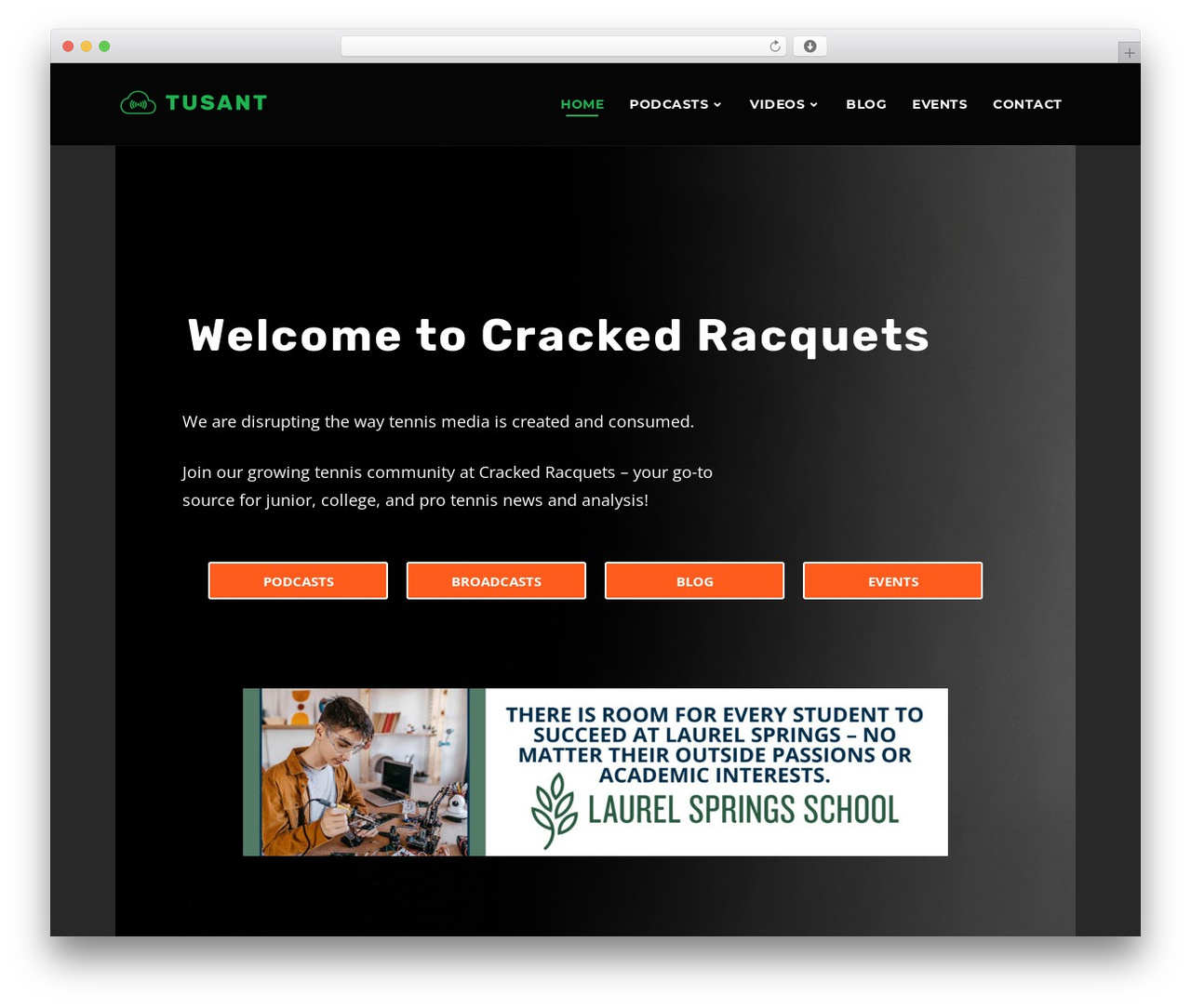 Tusant SecondLine WordPress theme - crackedracquets.com Tusant SecondLine WordPress theme - crackedracquets.com