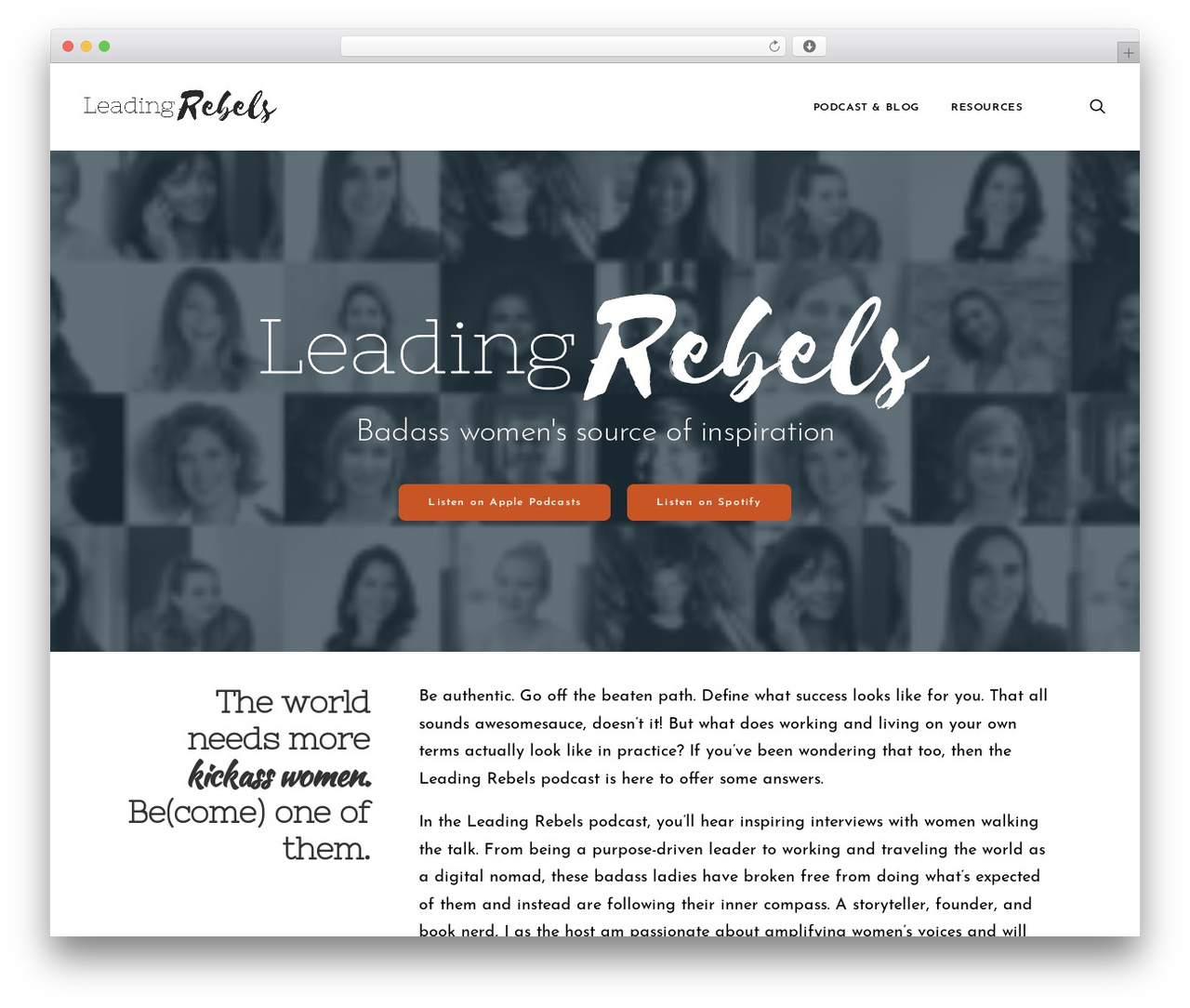 Uncode theme WordPress - leadingrebels.com