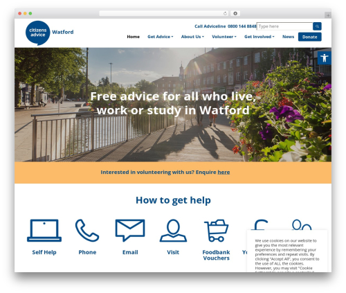 WordPress theme WP Bootstrap Starter - www.cawatford.org.uk