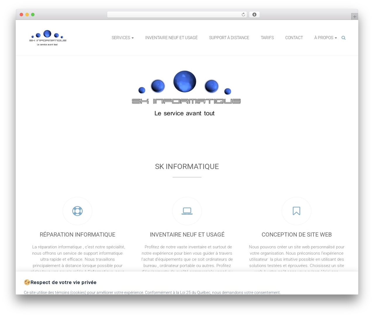 Ample theme WordPress free - skinformatique.com