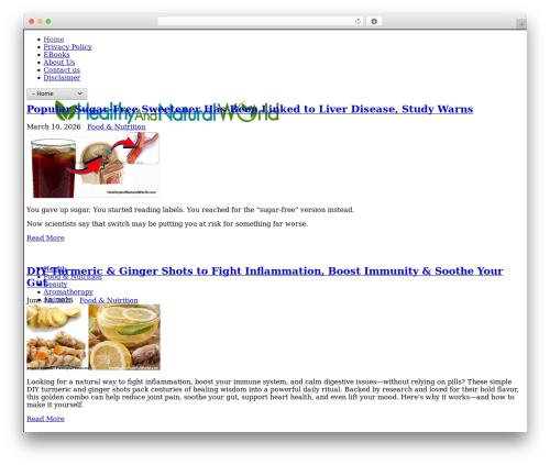 Creativ WordPress theme - www.healthyandnaturalworld.com