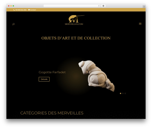 Divi premium WordPress theme - merveilles.com