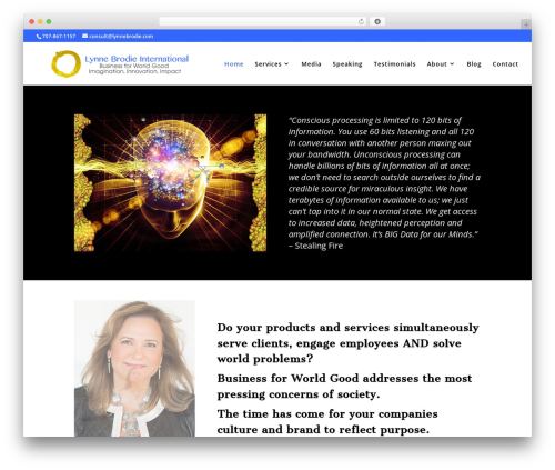 Divi WordPress theme - lynnebrodie.com