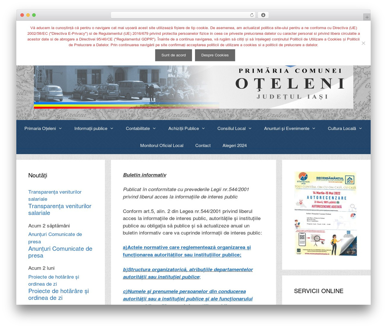 GeneratePress WordPress theme - primariaoteleni.ro