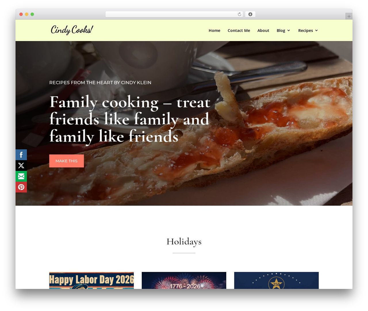 WordPress theme Divi Child - cindycooks.com