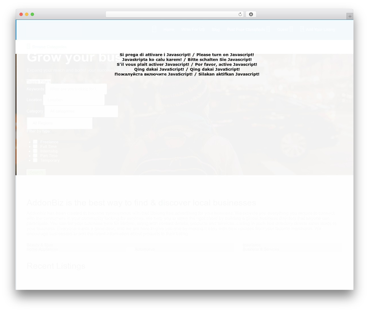 WordPress theme Listify - addonbiz.com