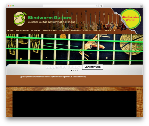 Blindworm WordPress theme - blindwormguitars.com