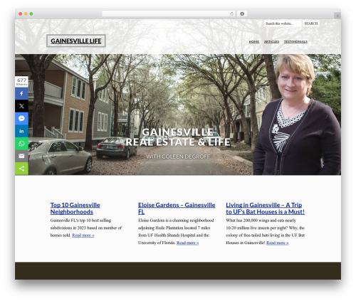 Catalyst WordPress website theme - gainesvillelife.com