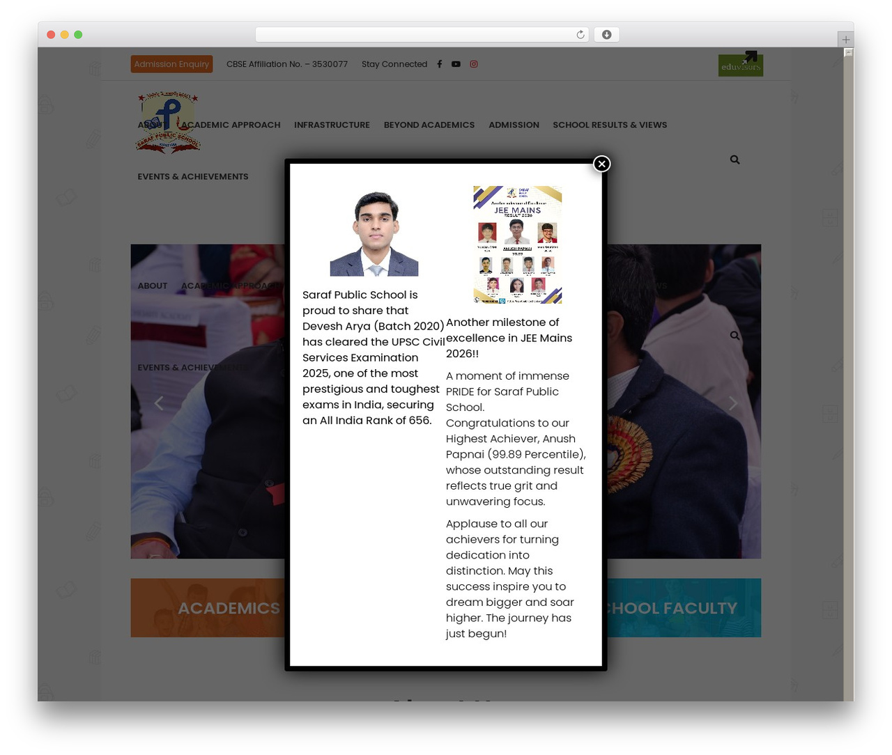 Educator Child WordPress theme - sarafpublicschool.org