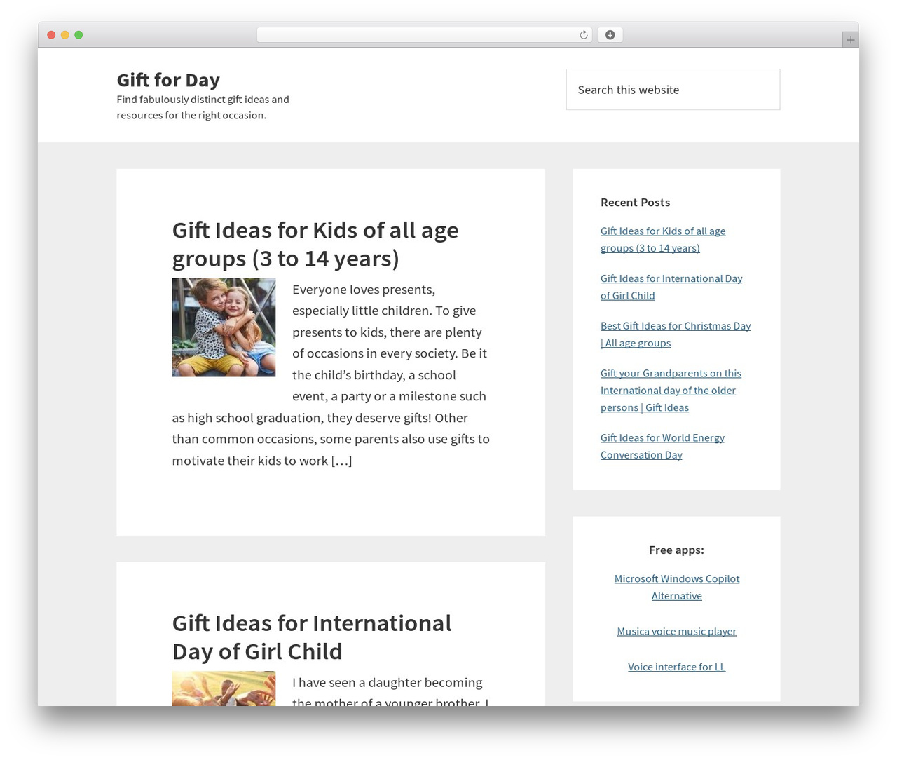 Genesis best WordPress theme - giftforday.com