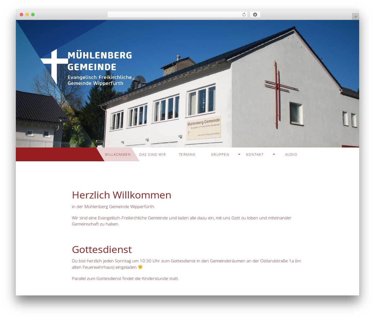 Crioco Theme WordPress theme - muehlenberg-gemeinde.de