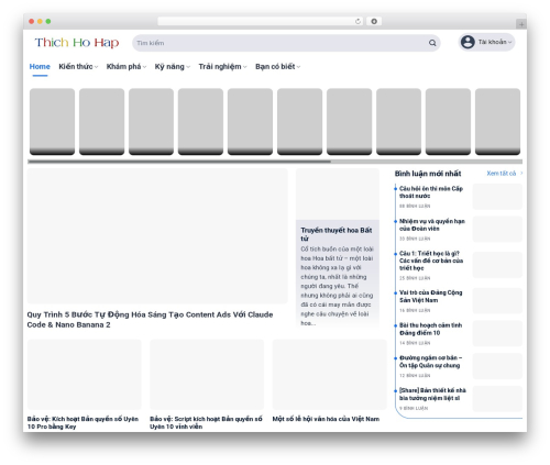 Flatsome WordPress theme - thichhohap.com