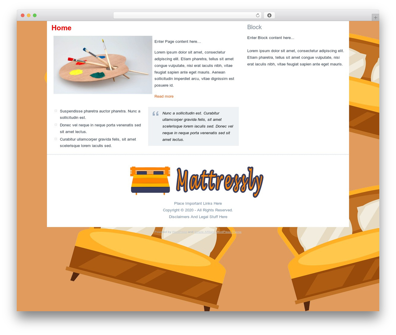 SimpleMobile WordPress theme - mattressly.com