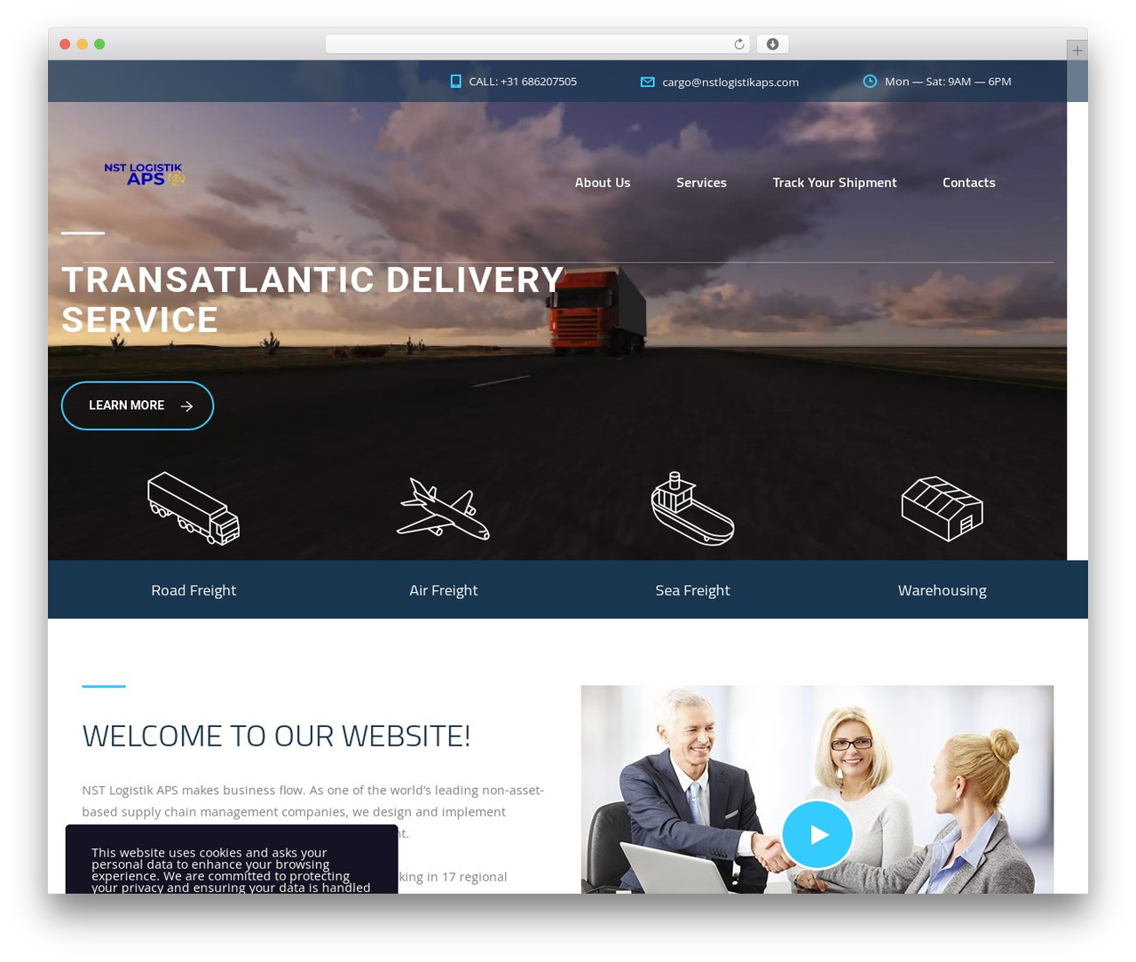 Theme WordPress Transcargo - nstlogistikaps.com