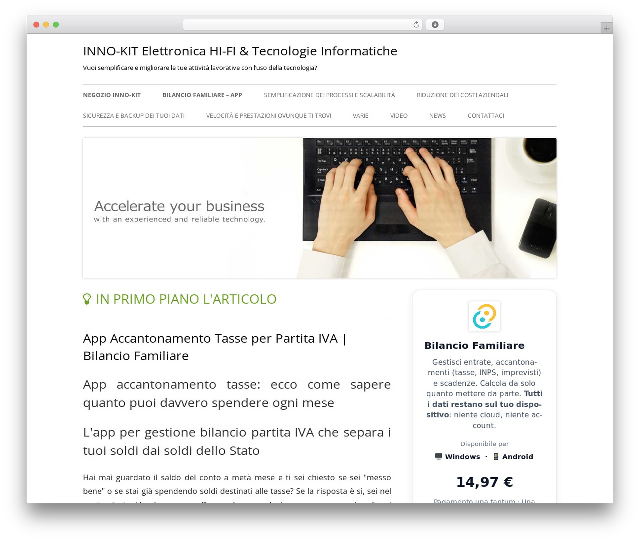 Theme WordPress Tiny Framework - linodemarinis.it