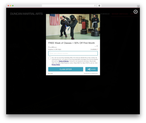 Gym builder WordPress plugin - duncanmartialarts.com