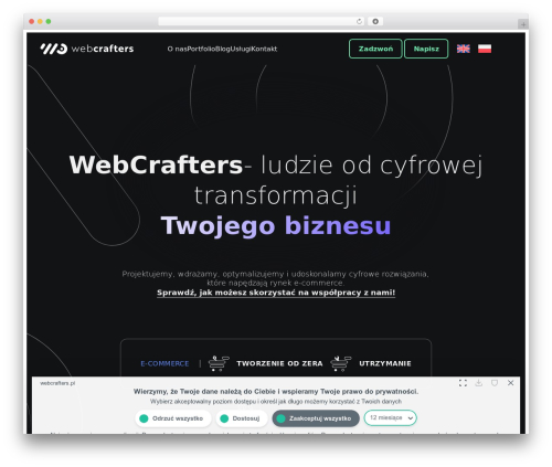 WordPress theme WebCrafters Theme - webcrafters.pl