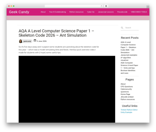 Materialize CSS WordPress theme - geekcandy.co.uk