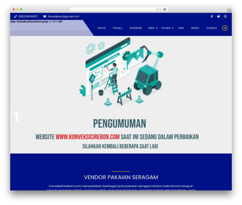 Theme WordPress Compro - konveksicirebon.com