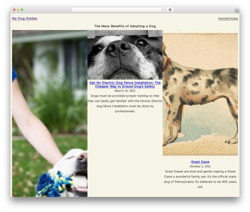 Theme WordPress Mesa WPEX - mydogguides.com