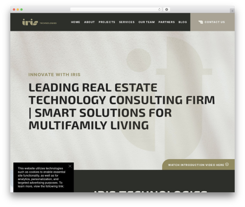 WordPress theme Iris Technologies - irisinnovates.com