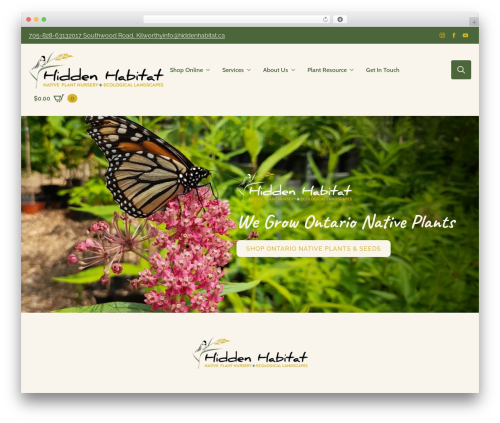 Breakdance Zero Theme garden WordPress theme - hiddenhabitat.ca