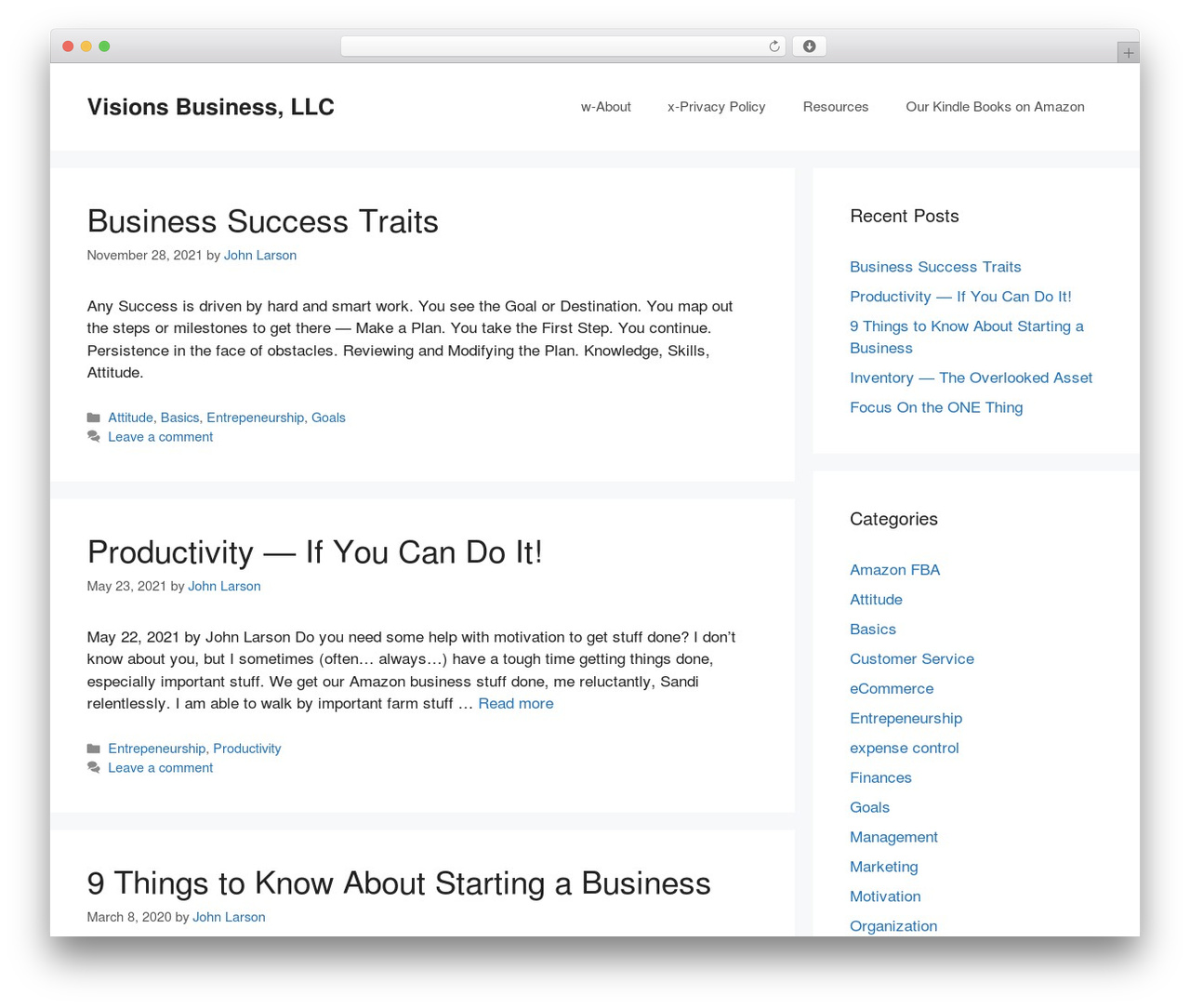 GeneratePress theme WordPress - visionsbusiness.com
