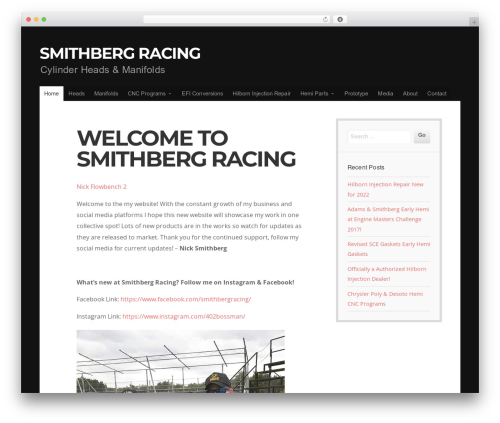 Theme WordPress Bold - smithbergracing.com