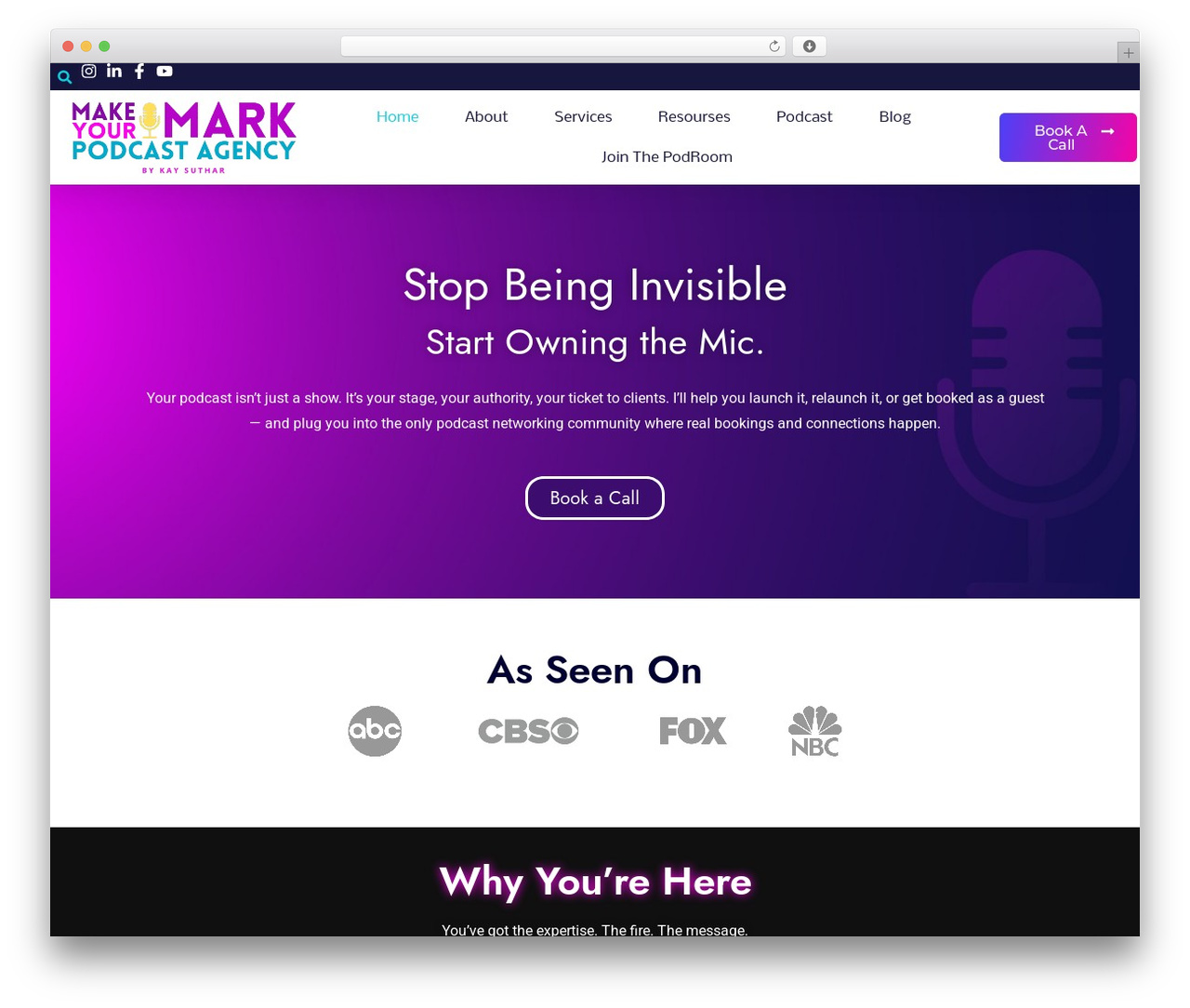 Theme WordPress Make Your Mark Agency - makeyourmarkagency.com