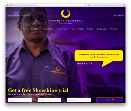 Theme WordPress Sunshine - sunshineshoeshine.com
