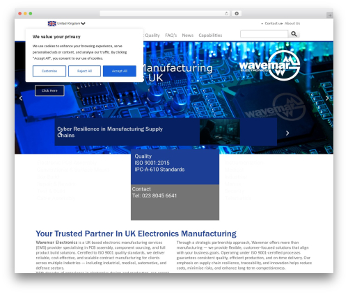 Wavemar Electronics theme WordPress - wavemar.com