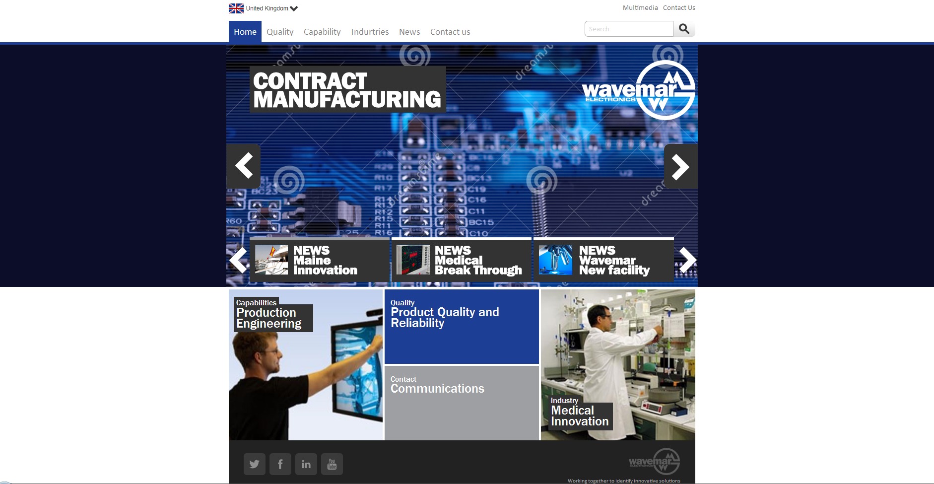 Wavemar Electronics WordPress theme by Anusha Web Solutions Pvt Ltd