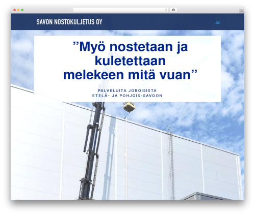 Divi WordPress theme - savonnostokuljetus.fi