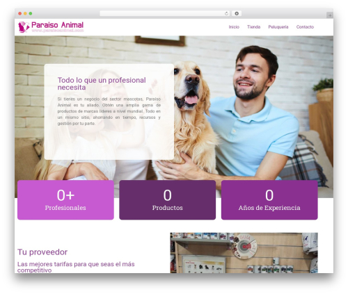 Hello Elementor WordPress theme - paraisoanimal.com