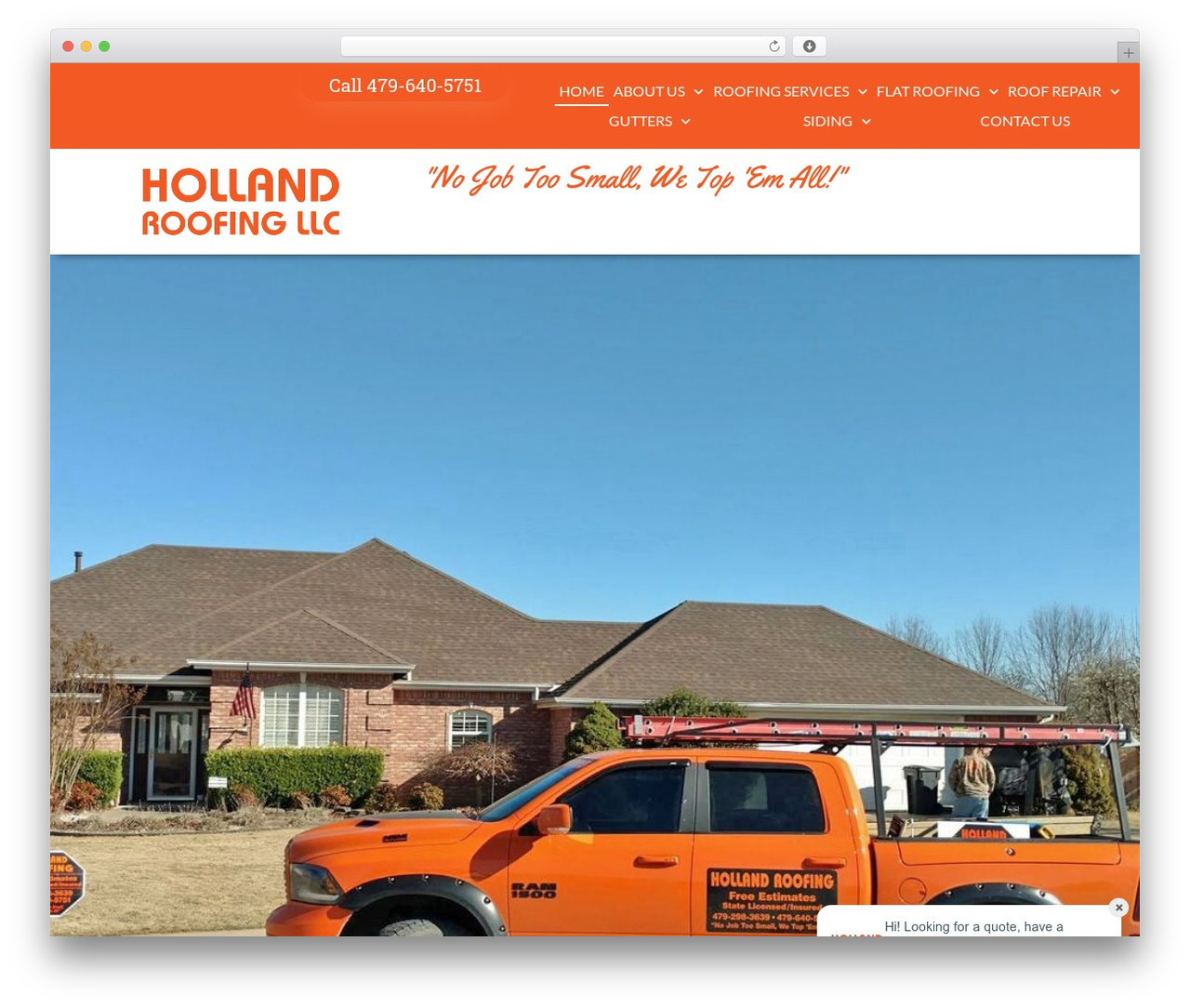 Hello Elementor WordPress website theme - holland-roofing.com
