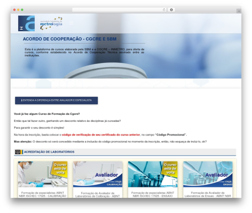 MDBootstrap4 theme WordPress - cgcre.metrologia.org.br