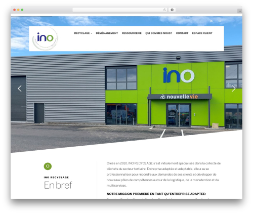 Zero WordPress theme design - ino-recyclage.com