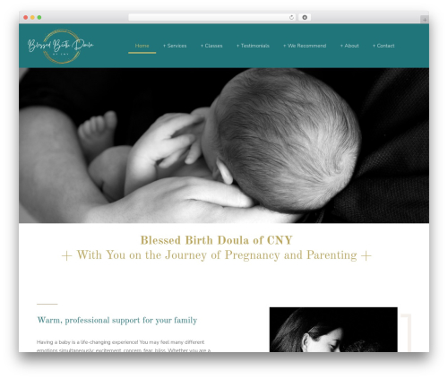 Bethany WordPress theme - blessedbirthdoula.com